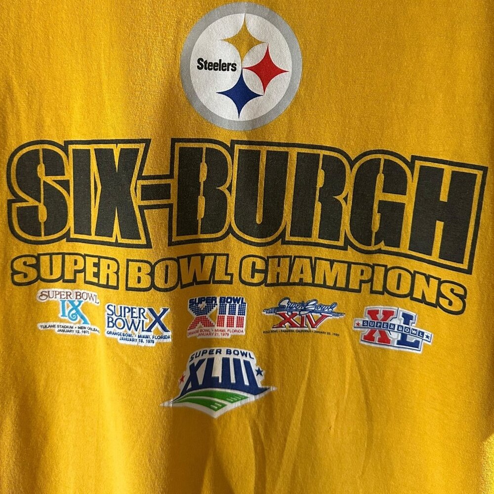 Pittsburg Steelers Unisex 2009 NFL Super Bowl Champions T-Shirt Size Large - Picture 5 of 10